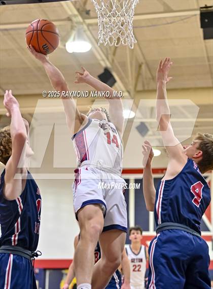 Thumbnail 3 in Blue River Valley vs. Seton Catholic (IHSAA 1A Section 56 First Round) photogallery.