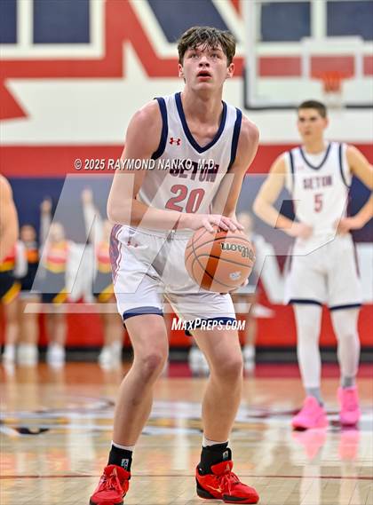 Thumbnail 3 in Blue River Valley vs. Seton Catholic (IHSAA 1A Section 56 First Round) photogallery.