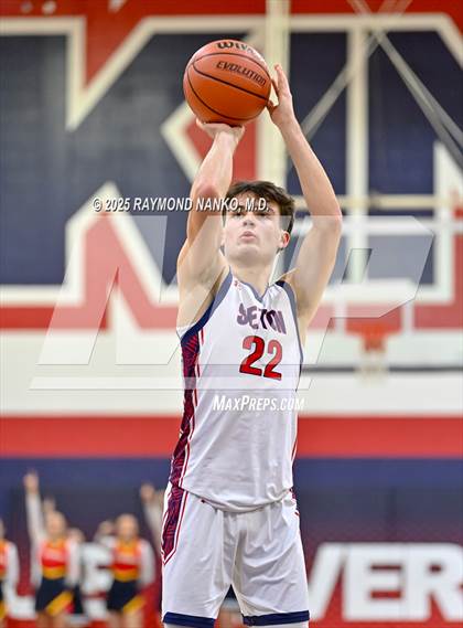 Thumbnail 1 in Blue River Valley vs. Seton Catholic (IHSAA 1A Section 56 First Round) photogallery.