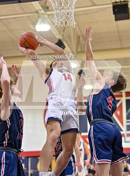 Thumbnail 2 in Blue River Valley vs. Seton Catholic (IHSAA 1A Section 56 First Round) photogallery.