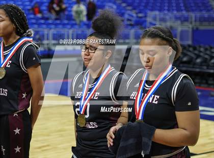 Thumbnail 2 in Gruver vs. Hearne (UIL 2A Basketball State Semifinal Medal Ceremony) photogallery.