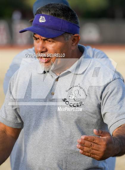 Thumbnail 2 in Queen Creek vs Boulder Creek (DRHS Anthony Solis/Stephen Hopp Cactus Cup) photogallery.