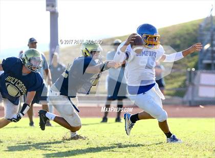 Thumbnail 3 in Holy Cross @ Comfort High School (Scrimmage) photogallery.
