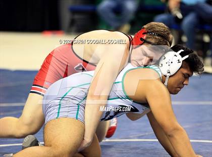 Thumbnail 1 in NCHSAA Wrestling Championship (Finals 220 lb) photogallery.