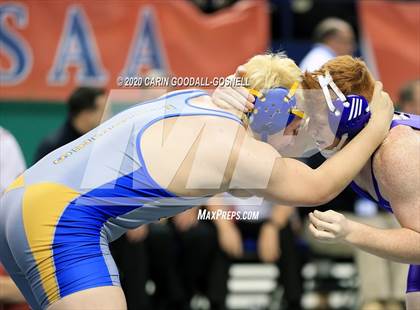 Thumbnail 1 in NCHSAA Wrestling Championship (Finals 220 lb) photogallery.