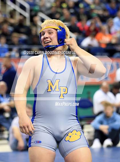 Thumbnail 1 in NCHSAA Wrestling Championship (Finals 220 lb) photogallery.
