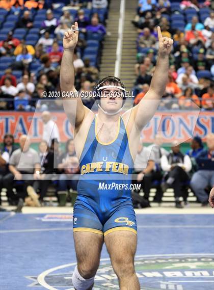 Thumbnail 1 in NCHSAA Wrestling Championship (Finals 220 lb) photogallery.