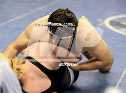 Thumbnail 1 in NCHSAA Wrestling Championship (Finals 220 lb) photogallery.