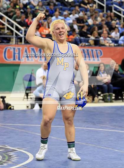 Thumbnail 3 in NCHSAA Wrestling Championship (Finals 220 lb) photogallery.