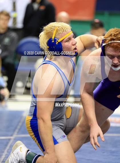 Thumbnail 1 in NCHSAA Wrestling Championship (Finals 220 lb) photogallery.