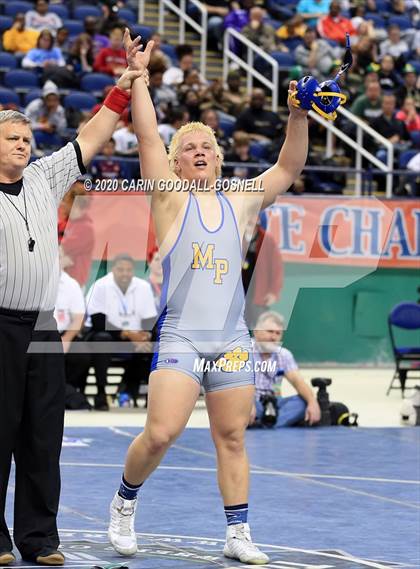 Thumbnail 2 in NCHSAA Wrestling Championship (Finals 220 lb) photogallery.