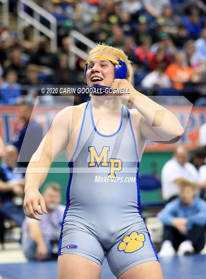 Thumbnail 3 in NCHSAA Wrestling Championship (Finals 220 lb) photogallery.