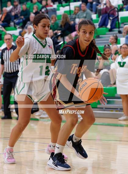 Thumbnail 2 in Pahrump Valley vs Virgin Valley (2025 NIAA Girls Basketball Quarter Finals) photogallery.