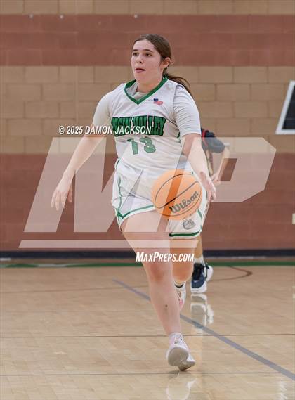 Thumbnail 1 in Pahrump Valley vs Virgin Valley (2025 NIAA Girls Basketball Quarter Finals) photogallery.