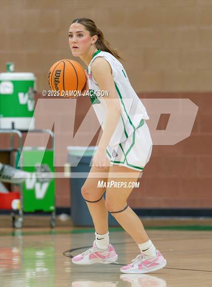 Thumbnail 2 in Pahrump Valley vs Virgin Valley (2025 NIAA Girls Basketball Quarter Finals) photogallery.