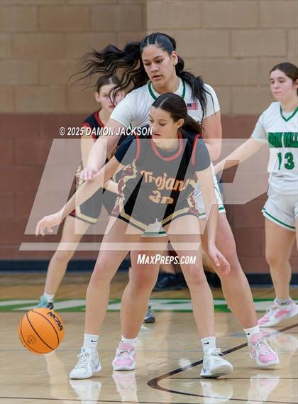 Thumbnail 1 in Pahrump Valley vs Virgin Valley (2025 NIAA Girls Basketball Quarter Finals) photogallery.