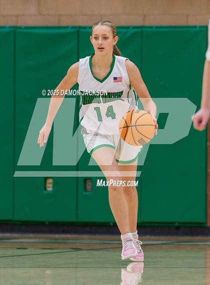 Thumbnail 1 in Pahrump Valley vs Virgin Valley (2025 NIAA Girls Basketball Quarter Finals) photogallery.