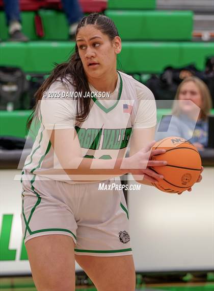 Thumbnail 2 in Pahrump Valley vs Virgin Valley (2025 NIAA Girls Basketball Quarter Finals) photogallery.