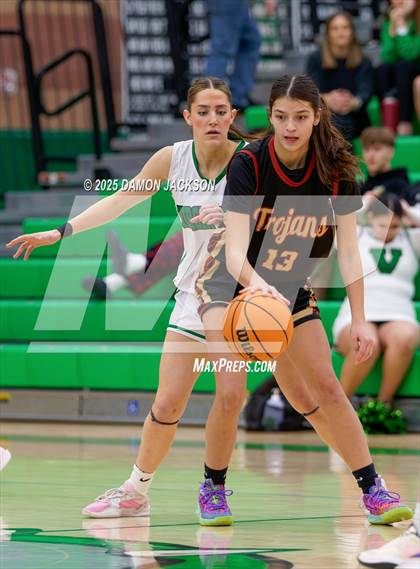 Thumbnail 1 in Pahrump Valley vs Virgin Valley (2025 NIAA Girls Basketball Quarter Finals) photogallery.
