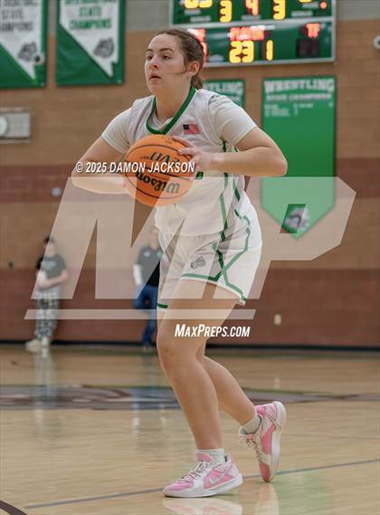 Thumbnail 2 in Pahrump Valley vs Virgin Valley (2025 NIAA Girls Basketball Quarter Finals) photogallery.