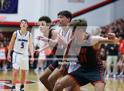 Thumbnail 1 in Columbus East vs Columbus North (IHSAA 4A Section 14 Round 1) photogallery.