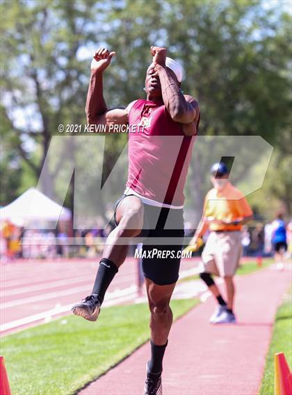 Thumbnail 2 in CHSAA Track & Field 5A Championships (Boys Long Jump) photogallery.