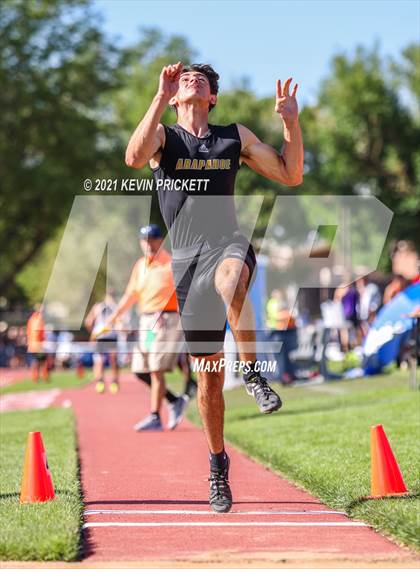 Thumbnail 3 in CHSAA Track & Field 5A Championships (Boys Long Jump) photogallery.