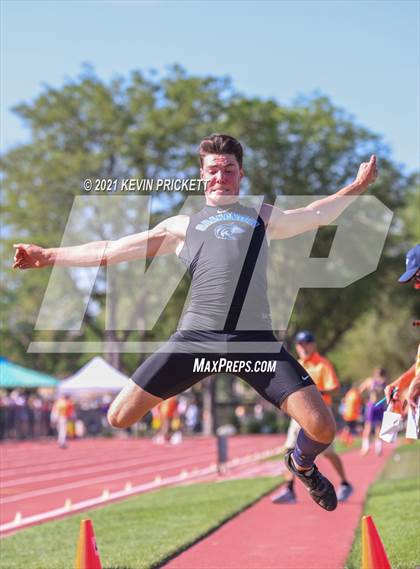 Thumbnail 2 in CHSAA Track & Field 5A Championships (Boys Long Jump) photogallery.