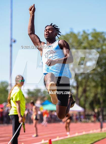 Thumbnail 2 in CHSAA Track & Field 5A Championships (Boys Long Jump) photogallery.