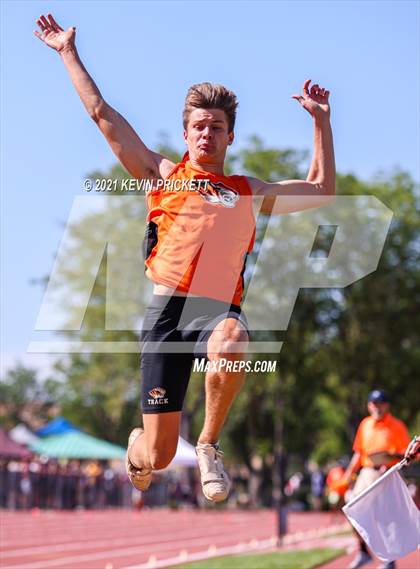 Thumbnail 2 in CHSAA Track & Field 5A Championships (Boys Long Jump) photogallery.