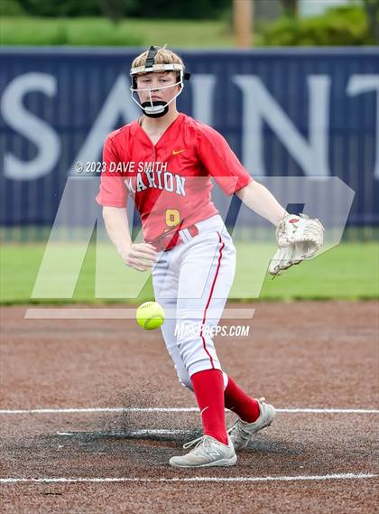 Thumbnail 3 in Indianola vs Marion (Xavier Softball Classic) photogallery.
