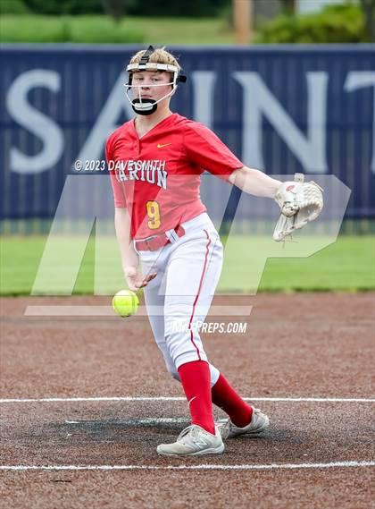 Thumbnail 2 in Indianola vs Marion (Xavier Softball Classic) photogallery.