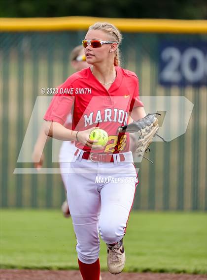 Thumbnail 3 in Indianola vs Marion (Xavier Softball Classic) photogallery.