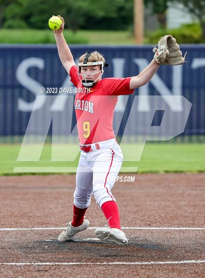 Thumbnail 2 in Indianola vs Marion (Xavier Softball Classic) photogallery.