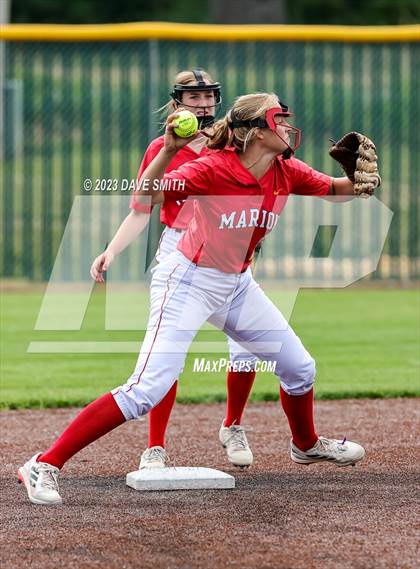 Thumbnail 3 in Indianola vs Marion (Xavier Softball Classic) photogallery.