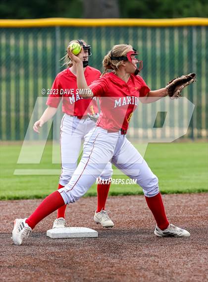 Thumbnail 1 in Indianola vs Marion (Xavier Softball Classic) photogallery.