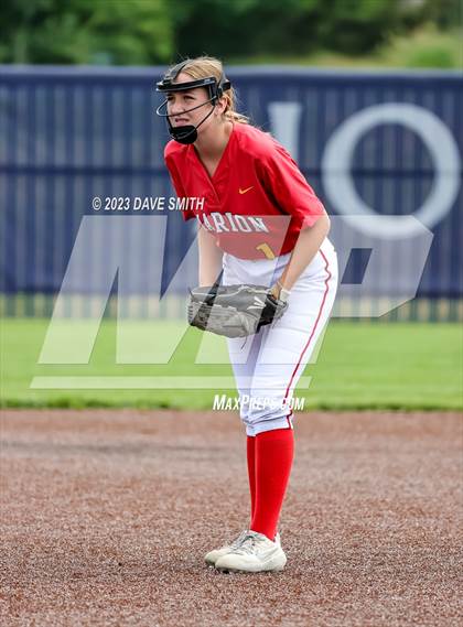 Thumbnail 3 in Indianola vs Marion (Xavier Softball Classic) photogallery.