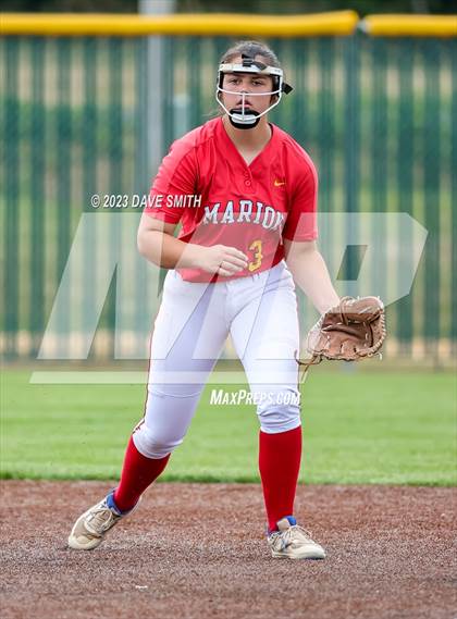 Thumbnail 2 in Indianola vs Marion (Xavier Softball Classic) photogallery.