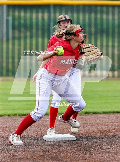 Thumbnail 2 in Indianola vs Marion (Xavier Softball Classic) photogallery.