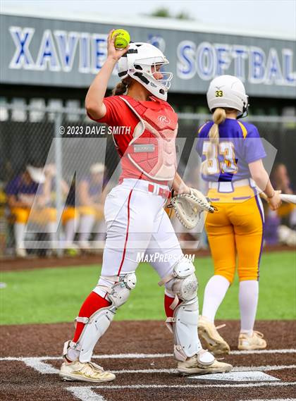 Thumbnail 3 in Indianola vs Marion (Xavier Softball Classic) photogallery.