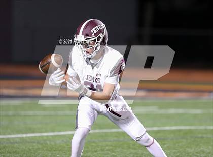 Thumbnail 3 in Jenks vs Mustang (OSSAA 6A D1 Round 2 Playoff) photogallery.