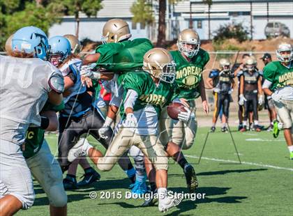 Thumbnail 1 in Moreau Catholic vs Tennyson (Scrimmages at Tennyson) photogallery.