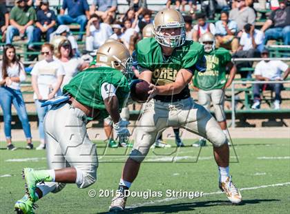 Thumbnail 2 in Moreau Catholic vs Tennyson (Scrimmages at Tennyson) photogallery.