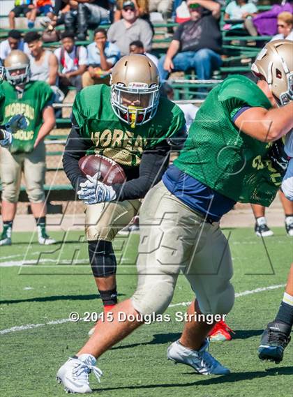 Thumbnail 3 in Moreau Catholic vs Tennyson (Scrimmages at Tennyson) photogallery.