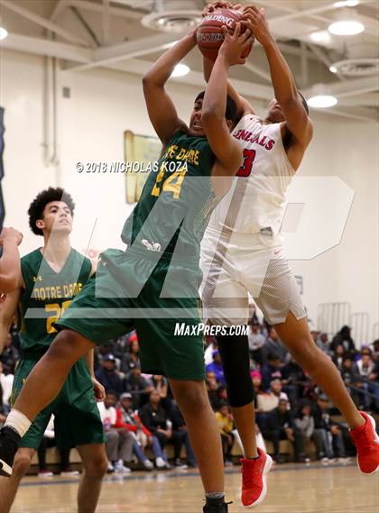 Thumbnail 2 in Notre Dame vs. George Washington Prep (CIF SoCal Regional D3 Round 2) photogallery.