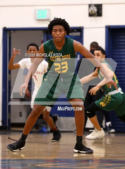 Thumbnail 2 in Notre Dame vs. George Washington Prep (CIF SoCal Regional D3 Round 2) photogallery.