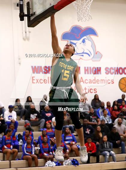 Thumbnail 3 in Notre Dame vs. George Washington Prep (CIF SoCal Regional D3 Round 2) photogallery.