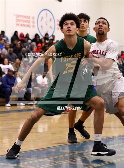 Thumbnail 2 in Notre Dame vs. George Washington Prep (CIF SoCal Regional D3 Round 2) photogallery.