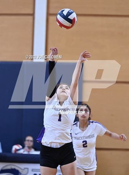 Thumbnail 3 in Brackenridge VS Providence Catholic (Boerne Volleyball Tournament) photogallery.