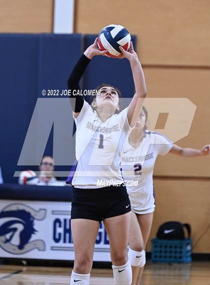 Thumbnail 2 in Brackenridge VS Providence Catholic (Boerne Volleyball Tournament) photogallery.